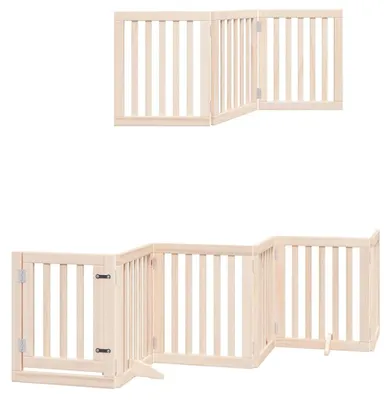 Image de Barrière pour chiens - Portail pour chiens - Barrière pour escaliers - Barrière pour animaux - Barrière de sécurité - Bois de peuplier durable