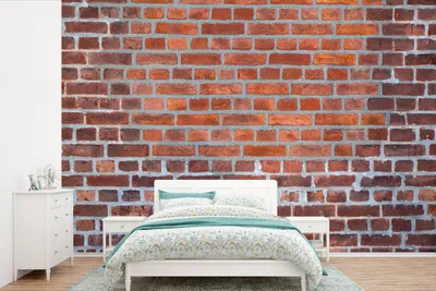 Produktbild von MuchoWow® Fototapete für Wohnzimmer oder Schlafzimmer Wandtapete Vinyl Motivtapete Mauer - Stein - Ziegel - 390x260 cm - Papiertapete