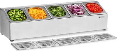 Obrázok produktu pre Expondo Royal Catering GN nadstavba – vrátane 5 nádob GN 1/6 s viečkom