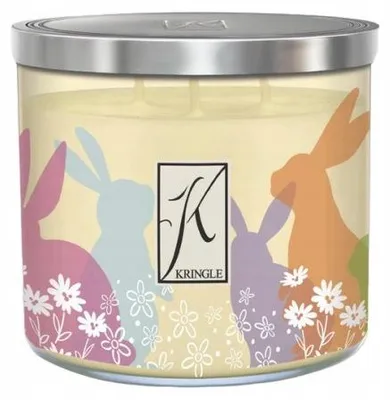 Immagine prodotto di Candele profumate Kringle a forma di coniglietti e fiori, con 3 stoppini