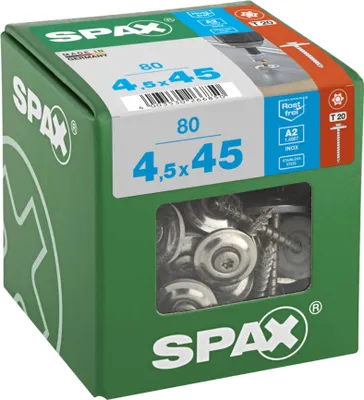 Produktbild von SPAX Spenglerschraube 4.5x45mm 80 Stk Edelstahl A2