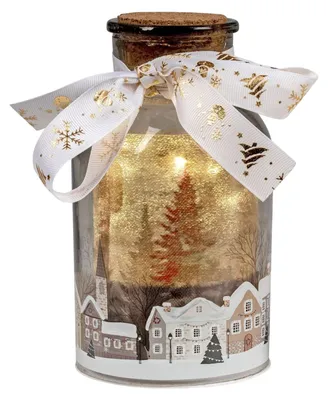 Produktbild von formano LED Deko-Licht Winterdorf 19cm Glas Timer 6h/18h Weihnachtsdeko