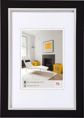 Image de Cadre Walther en polystyrène, dimensions 13x18 cm, couleur noire