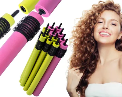 Produktbild von Stahlia Papilotten zum Locken über Nacht, 12 Stück (6x Ø15mm, 6x Ø20mm), Lockenwickler ohne Hitze und Haftwickler für alle Haartypen