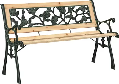 Produktbild von "2026 Aktion"Gartenbank/Parkbank - Sitzbank elegantes Design - mit Kissen Braun 116x54x73cm Holz - Gartenbänke NeuMöbel305027