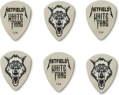 Immagine prodotto di 6x Zanna bianca Dunlop Hetfield, 1,14 mm, Ultex, bianco