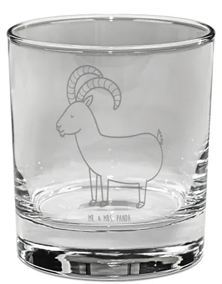 Produktbild von Mr. & Mrs. Panda Tumbler Sternzeichen Steinbock - Transparent - Geschenk, Rocks Glas, Whiskyglas, Bock, Geburtstag Dezember, Januar, Ziege, Whiskey, Lowball, Steinböcke