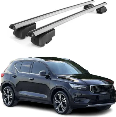 Image de Barres de toit Transversales pour Volvo XC40 2017-2023 Aluminium Gris ABE