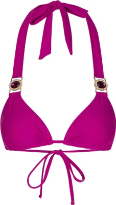 Produktbild von Moda Minx Bikinioberteil Amour Triangle mit stilvollem Steinbesatz Plum M