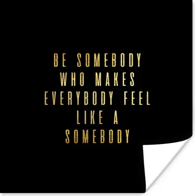 Produktbild von MuchoWow® Poster Zitate - Sprichwörter - Gold - Briefe 50x50 cm - Wohnzimmerdekoration