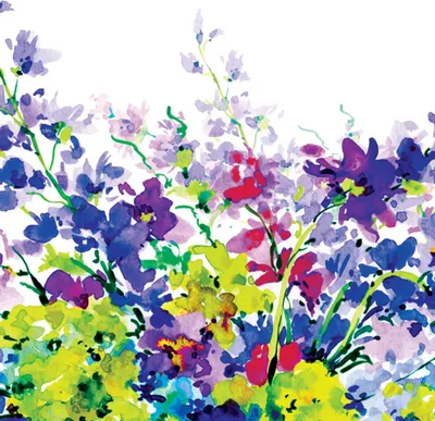 Image de PPD Elisabeth Serviettes, 20 pièces, Serviettes de table, Tissue, Blanc / multicolore, 12.5 cm, 7339