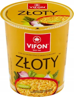 Zdjęcie produktu dla VIFON Zupa o smaku kurczaka złoty 60 g kubek