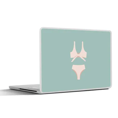 Produktbild von MuchoWow® Laptop Aufkleber Sticker Cover Sommer - Bikini - Hellblau 36.5x27.5 cm - Laptop-Sticker