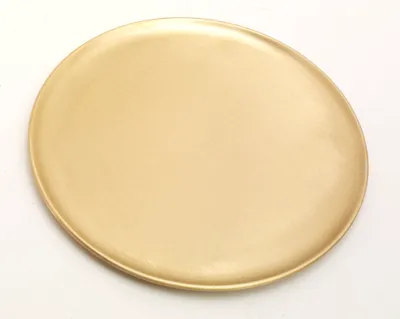 Produktbild von Kerzenteller, Dekoteller Messing Gold poliert Ø 21 cm ideal für Kerzen, Taufkerzen, Hochzeitskerzen