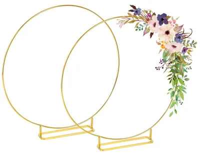 Produktbild von Set aus 2 Metallblumenringen für DIY-Dekorationen