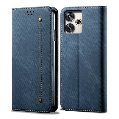 Produktbild von Hülle für Xiaomi Redmi Turbo 3 Leder Brieftasche Flip Bookstyle Schutzhülle mit Standfunktion Blau