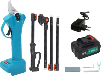 Zdjęcie produktu dla sekator elektryczny 600 W z tyczką przedłużającą 200 cm, ostrze SK5, akumulatorowy sekator o pojemności 4000 mAh
