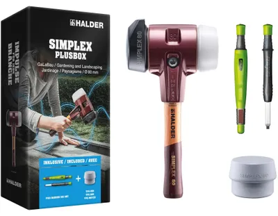 Produktbild von HALDER SIMPLEX Plusbox GaLaBau Ø 80 mm Superplastik / Gummi / TPE-mid + Pica Big Dry Marker