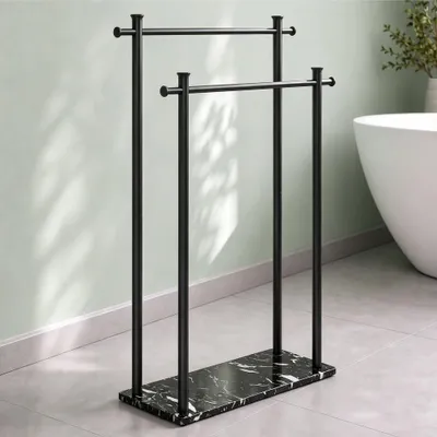Produktbild von Mai & Mai Handtuchständer freistehend Schwarz, 55 × 20 × 82,5 cm Tavrin-09
