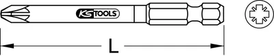 Produktbild von KS TOOLS Schrauberbit 918.3250 Werkzeugstahl 20g