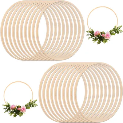 20 Bambus-Stickrahmen 20 cm für DIY-Deko