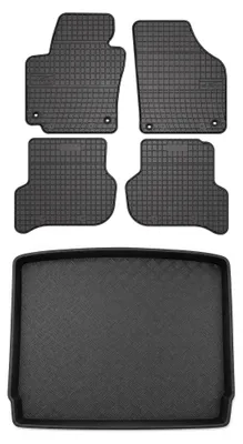 Produktbild von Gummimatten + Kofferraumwanne für Seat Altea 2004-2008 (unterer Ladeboden) – Schwarz, passgenau – Wielganizator SolidPRO