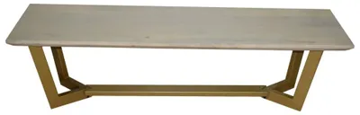 Produktbild von KEYWEST Sitzbank m. Baumkante, 160×40×45 cm, Mango beach, Eisen gold