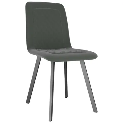 Image de vidaXL Chaise de salle à manger 2 pcs. Gris velours