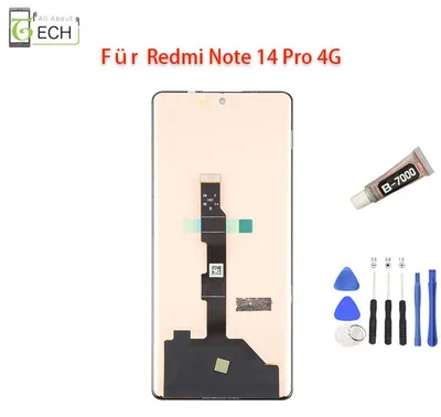 Produktbild von Original Xiaomi Redmi Note 14 Pro 4G 24116RACCG LCD Display Bildschirm