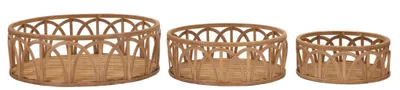 Image de Mauro Ferretti Fuji set de 3 pièces Ø 50x16-40x14-30x12 cm marron