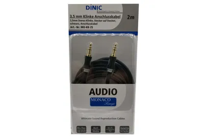 Produktbild von Dinic Kabel 3,5mm Stereo Klinke St./ St. 2m schwarz