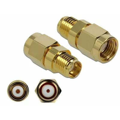 Produktbild von DELOCK Adapter RP-SMA Stecker zu SMA Buchse 10 GHz
