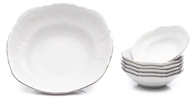 Produktbild von Bernadotte, Kompott-Set, Frost, Thun-Porzellan, 7-teilig