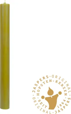 Produktbild von Flachkopf durchgefärbte Stabkerzen Grüne-Oive 290 x Ø 21 mm, 1 Stück