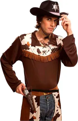 Immagine prodotto di Costume da mamma con cappello da cowboy 58 cm marrone Marrone Taglia unica
