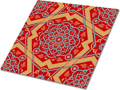 Produktbild von Selbstklebende Platten 30x30 cm Wandpaneele 9 Stück im Set Wanddeko - Arabisches Blumenmuster