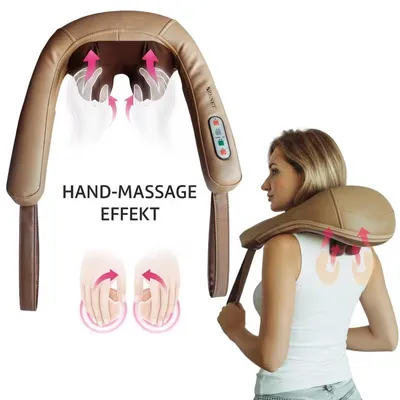 Obrázek produktu pro Shiatsu masážní přístroj na krk s teplem, s 5D hloubkovou masáží ZENET ZET-759