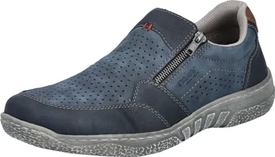 Produktbild von Rieker Herren Slipper Halbschuh Reißverschluss extra weit 03550, Größe:44 EU, Farbe:Blau