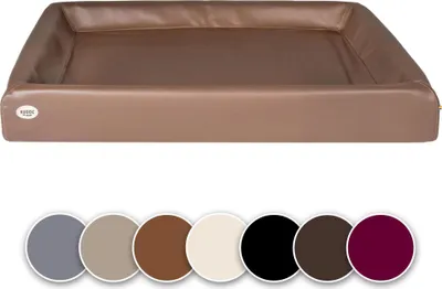 Produktbild von SABRO KUDDE Orthopädisches Hundebett – Hochwertiges Kunstleder – Waschbar & Wasserabweisend – Ergonomisch – Premium Haustierzubehör