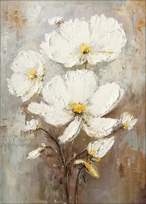 Produktbild von Leinwandbild Original White Flowers III 50x70 cm