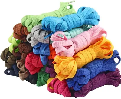 Productafbeelding van Platte veters, 120 cm lang, verkrijgbaar in 24 kleuren, 8 mm breed, geschikt voor sportschoenen