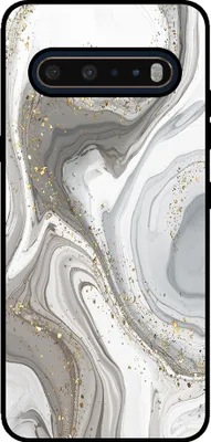 Produktbild von Smartphonica Telefon Fall geeignet für LG V60 mit Marmor-Druck - TPU zurück Abdeckung Fall Marmor-Design - Silber