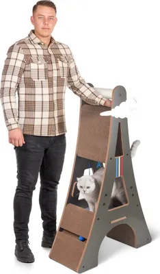 Produktbild von Design-Kratzmöbel Eiffelturm · Kratzbaum, Kletterturm · 78 x 33 x 125 cm