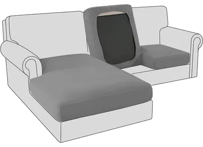 Imagen del producto de Funda elástica para sofá de terciopelo, funda elástica para cojín (de 1 plaza, gris oscuro)