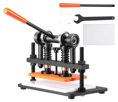 Image de VEVOR Leder Stanzmaschine Manuelle Lederschneidemaschine 26 x 15 cm, Leder Prägemaschine 1,5 t Belastbare Leder-Stanzmaschine Geeignet für Leder, PVC/EVA-Schaumstoff, nicht Klebende Materialien