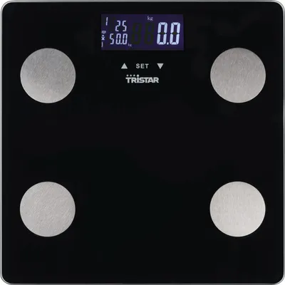 Obrázek produktu pro Tristar WG-2442, Elektronická osobní váha, 150 kg, 100 g, Černá, Čtverec, Sklo