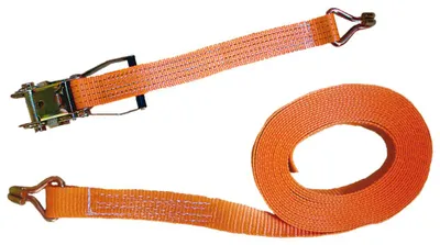 Obrázok produktu pre Uväzovací popruh E-COLL, dvojdielny s račňou, 2000/4000 kg, 8 m, 50 mm popruh 14