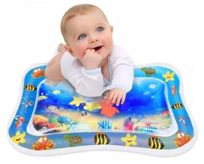 Produktbild von Majdan Sensorik Wassermatte für Babys mit schwimmenden Tieren