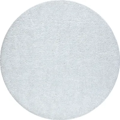 Zdjęcie produktu dla Dywan łazienkowy SYNERGY koło glamour, antypoślizgowy, miękki - Polyester biały koło 100 cm