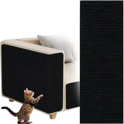 Productafbeelding van Krabmat 40 x 200 cm, zwart, zelfklevend, op maat te snijden, voor meubels